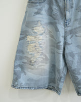 Blur Camo Bermuda Denim Pants