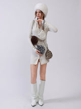 Fluffy Tambourine Chain Bag - Cream