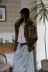 Dart pintuck wide pants