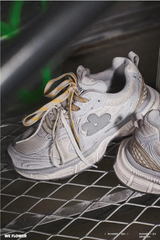 We Flower Vintage Distressed Height-Increasing, Dirty Shoes, Casual and Versatile, Dad Shoes.
