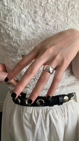 Quilting bold silver ring