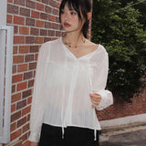 Kirvin guest look button strap lined blouse