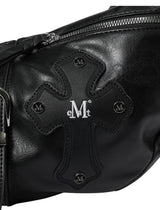 STRUM CROSS LEATHER BELTED SHOULDER BAG UNISEX