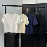 [BASIC ITEM] Basic semi crop t-shirts(4color)