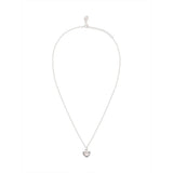 Silver 925 Luna Pearl Ribbon Heart Necklace