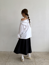wrap skirt + pleats pants