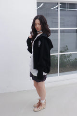 Academy Hood Cardigan (Black)