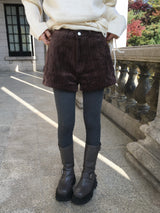 [Guest Look] Corduroy Shorts with Fur Lining (3c)