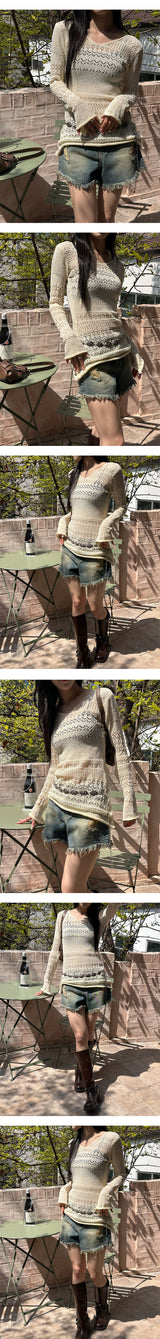 [S/S] Punching knit one piece