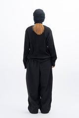 Meiji semi-crop long-sleeved T-shirt