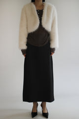 Crop fur jacket