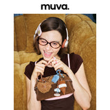 muva. 本革 オイルワックスレザー バイカー風 ショルダーバッグ