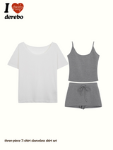 スリーピースTシャツスリーブスカートセット (3 SET)