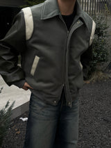 Stadium varsity collar jacket