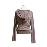 (3color) Cowl Two-Way Neck Stripe Hoodie