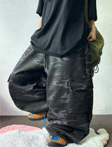 SEMI BALLOON WIDE OVER CARGO MILITARY LONG PANTS 🐝💚🤎 - 2 COLORS