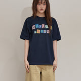 MELLOW DREAM チェックレターハーフTシャツ