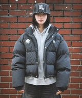 Double Logo Volume Puffer Padding_Black