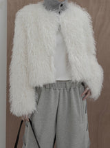 Coteo Crop Fur Jacket