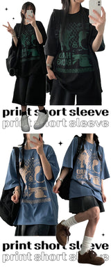 セリレタリングショートスリーブTシャツ (4 colors)