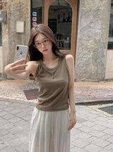 KJ Rib Basic Round Sleeveless (8color)