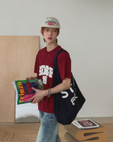チェント パッチ レタリング ショートスリーブ Tシャツ