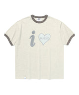 I LOVE MUSIC リンガー半袖Tシャツ イエロー(CV2FMUT547A)