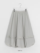 Pearlenny Banding Frill Balloon Long Skirt