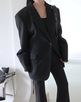Norma Oversized-Fit Wool Half Coat