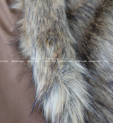 High-quality hooded fake fur jacket