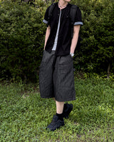 Moment Check Roll-Up Short Sleeve Cardigan