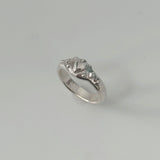 Silver 925 Heart drawing bold ring2