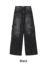 Lowell Layered Cargo Denim Pants