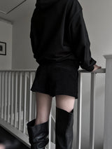corduroy rivet short pants