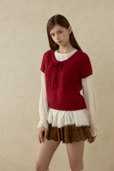 BOHO パンチングシャーリングスカート
