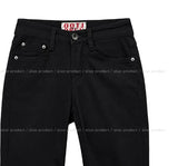 Crow Black Semi-Row Bootcut Pants