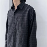 テクスチャード ストライプ シャツ