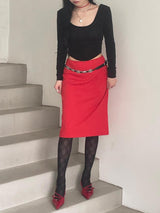 Minimal Cotton Long Skirt