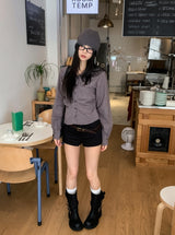 フズピンタックスタンダードチェックシャツ