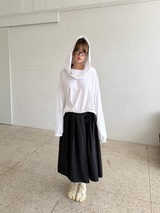 wrap skirt + pleats pants