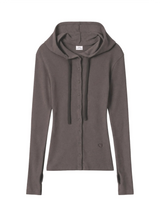 HOODIE WARMER CARDIGAN (BROWN)