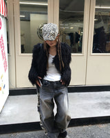 Leopard hunting cap