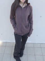 pocky hood zip-up