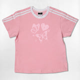Liquid Ribbon Semi Crop T-Shirts - 6COLOR