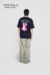 24FW HOSHI X ADLV タイガーフィギュア 半袖Tシャツ ブラック
