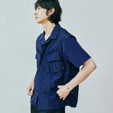 ripstop off duty fatigue shirt navy