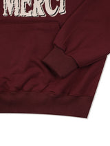 UNISEX カーゴポケット DISPLACE ロゴ フード バーガンディー０(FCE1TS102M)