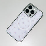 [MADE] [+MagSafe] スターリットブルームフォーンケース (グラスシルバーバンパー)