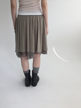 Merci Chiffon Midi Skirt (4color) 