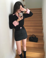 [BELLIDE MADE] ミュートVネックロングスリーブカーディガン